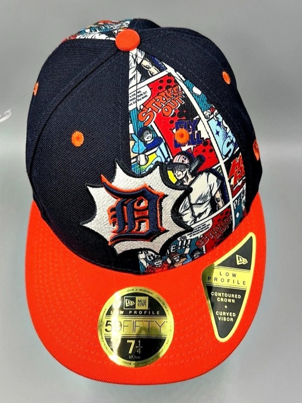 New Era 59fifty Diamond Hero Edition Detroit Tigers Hat, Comic Book Cap, 7 1/4 - Picture 3 of 10